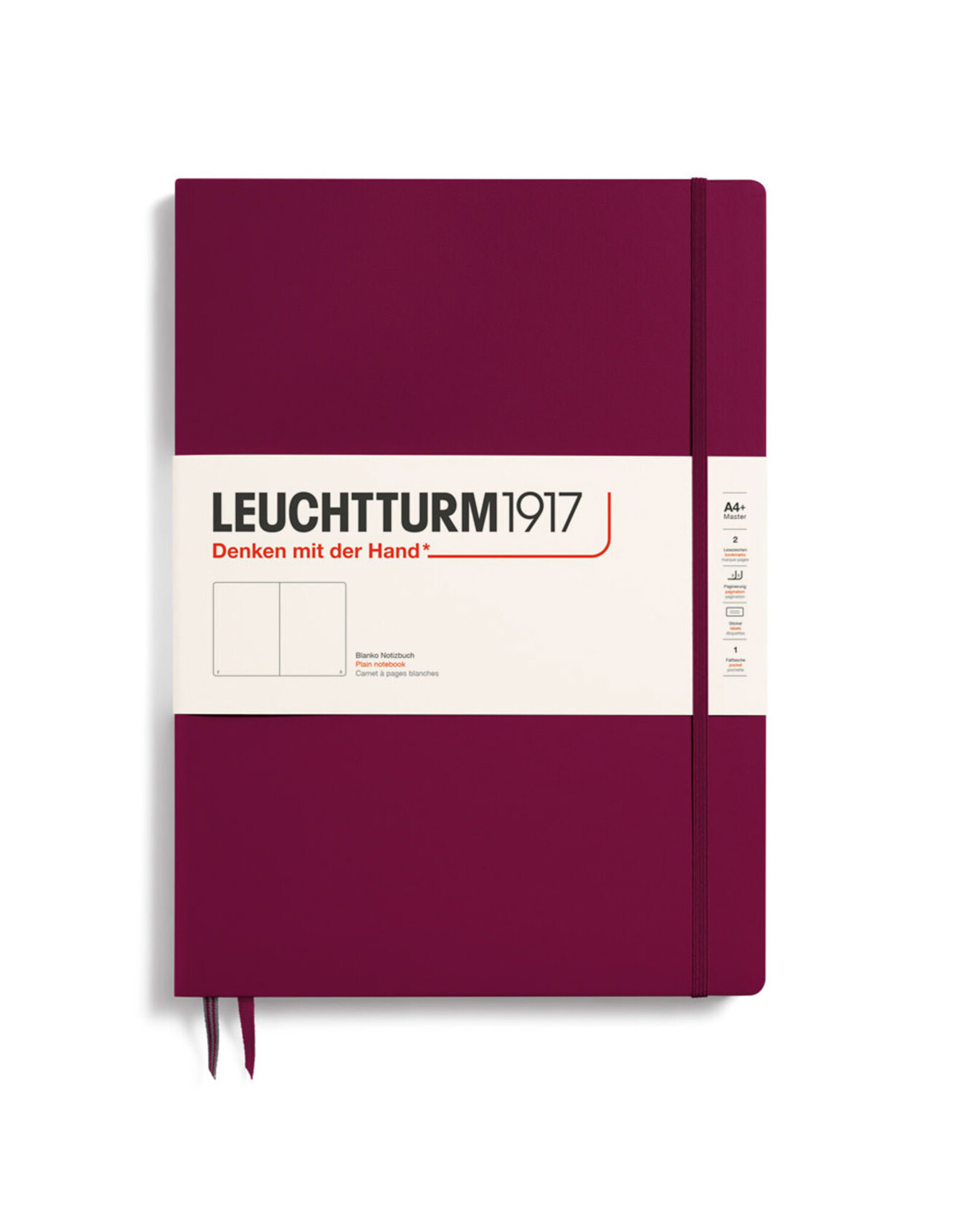 LEUCHTTURM1917 LEUCHTTURM1917 Notebook Classic, Port Red, A4, Plain