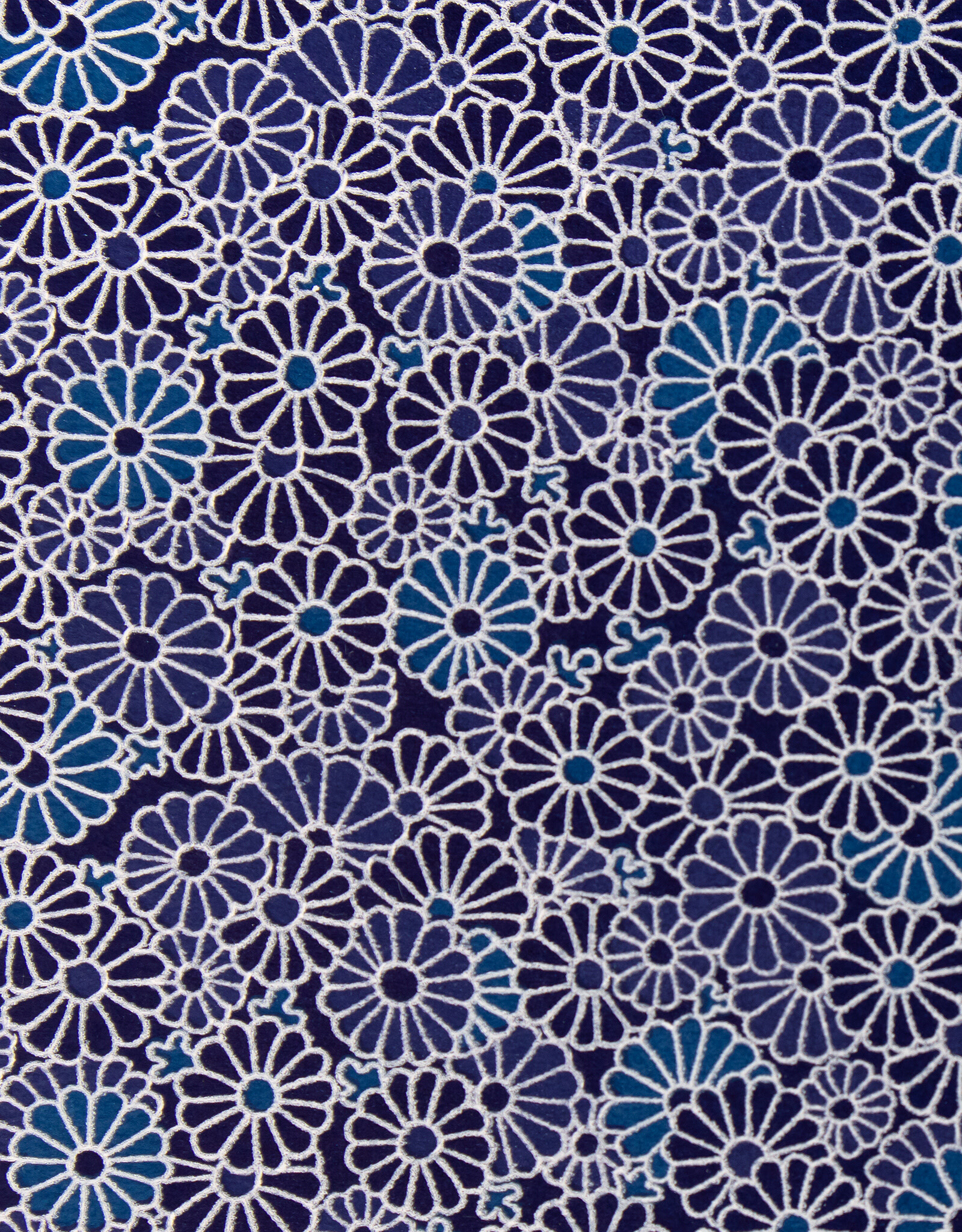 CLEARANCE Aitoh Yuzenshi: Flower Aizome, 21.5" x 31.5"