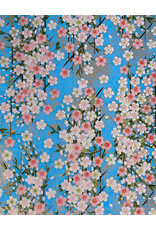 AITOH Aitoh Cherry Blossoms with Gold on Light Blue, 19" x 25.5"