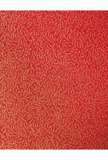 AITOH Aitoh Yuzenshi: Gold Stripes on Red, 18.5" x 25"