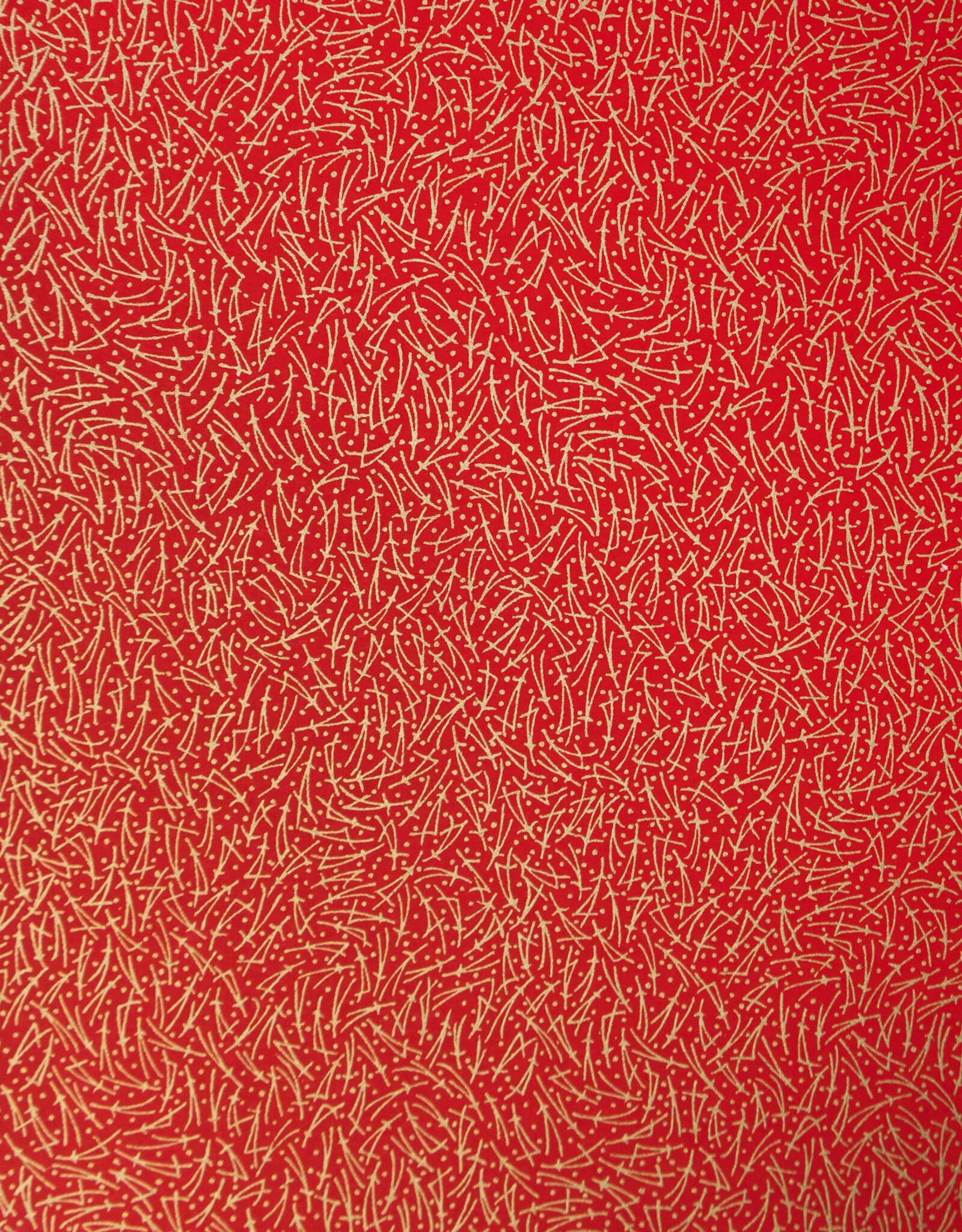 AITOH Aitoh Yuzenshi: Gold Stripes on Red, 18.5" x 25"