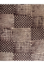 AITOH Aitoh Lokta Batik Patchwork Natural on Brown 19.5" x 29.5"