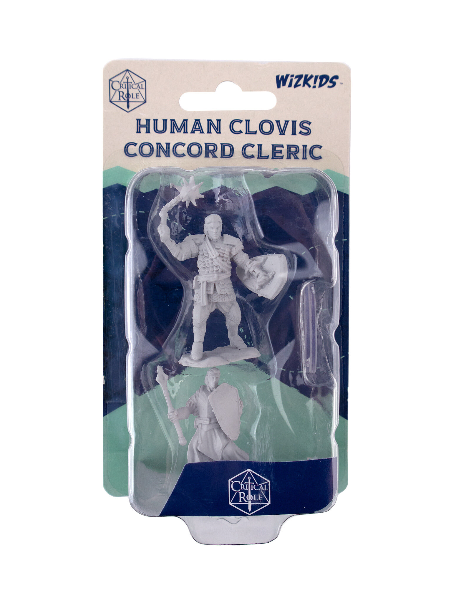 Critical Role Unpainted Miniatures: W01 Human Clovis Concord Cleric Male