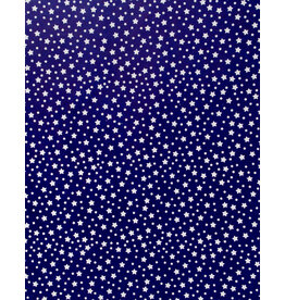AITOH Aitoh Lokta Printed Stars White on Dark Blue 19.5" x 29.5"