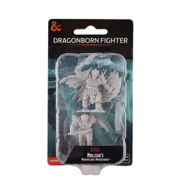 WIZKIDS Dungeons & Dragons Nolzur`s Marvelous Unpainted Miniatures: W4 Dragonborn Male Fighter