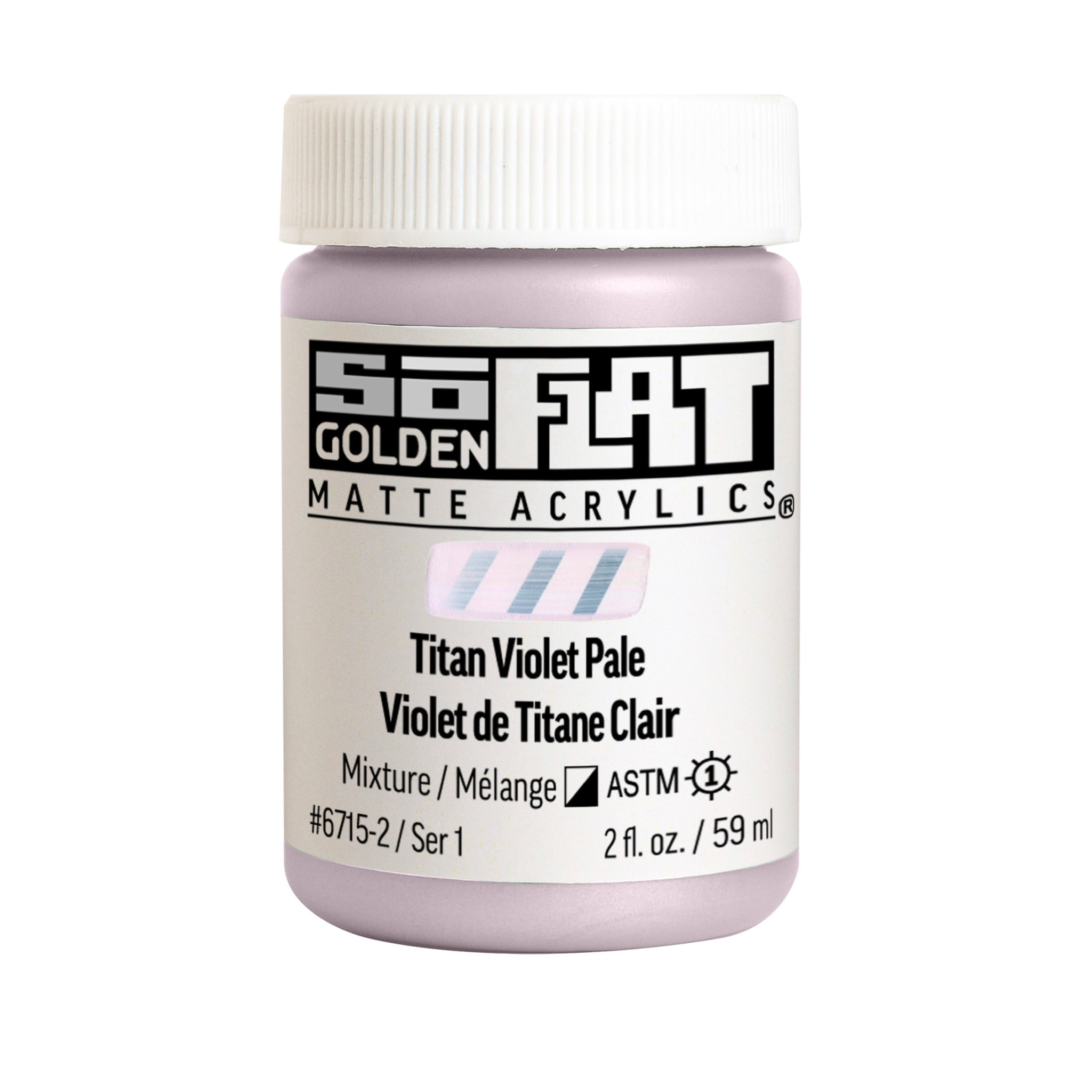 Golden SoFlat Acrylic Paint, Titan Violet Pale 2oz The Art Store
