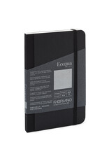 Ecoqua Plus Fabric Bound Notebook, Black, 3.5” x 5.5”, Blank