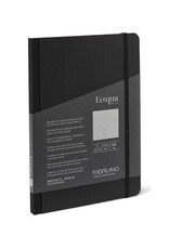 Ecoqua Plus Fabric Bound Notebook, Black, A5, Blank