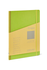 Ecoqua Plus Fabric Bound Notebook, Lime, A4, Blank