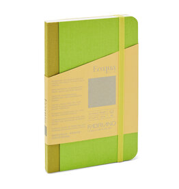 Ecoqua Plus Fabric Bound Notebook, Lime, 3.5” x 5.5”, Blank