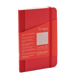 Ecoqua Plus Fabric Bound Notebook, Red, 3.5” x 5.5”, Blank