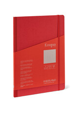 Ecoqua Plus Fabric Bound Notebook, Red, A4, Blank