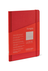 Ecoqua Plus Fabric Bound Notebook, Red, A5, Blank
