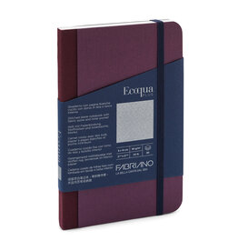 Ecoqua Plus Fabric Bound Notebook, Wine, 3.5” x 5.5”, Blank
