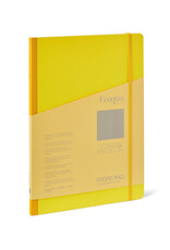 Ecoqua Plus Fabric Bound Notebook, Yellow, A4, Blank