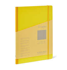 Ecoqua Plus Fabric Bound Notebook, Yellow, A4, Blank