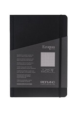 Ecoqua Plus Fabric Bound Notebook, Black, A5, Dotted