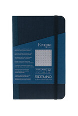 Ecoqua Plus Fabric Bound Notebook, Navy, 3.5” x 5.5”, Dotted