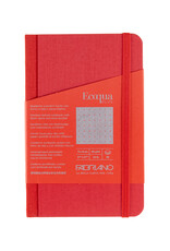 Ecoqua Plus Fabric Bound Notebook, Red, 3.5” x 5.5”, Dotted