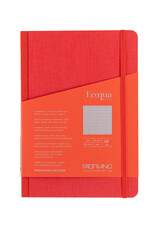Ecoqua Plus Fabric Bound Notebook, Red, A5, Dotted