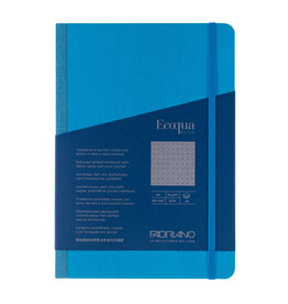 Ecoqua Plus Fabric Bound Notebook, Turquoise, A5, Dotted