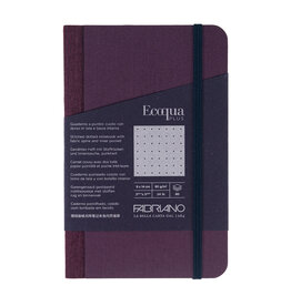Ecoqua Plus Fabric Bound Notebook, Wine, 3.5” x 5.5”, Dotted