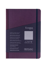 Ecoqua Plus Fabric Bound Notebook, Wine, A5, Dotted