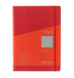 Ecoqua Plus Hidden Spiral Notebook, Red, A4, Dotted