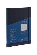 Ecoqua Plus Fabric Bound Notebook, Navy, A4, Blank
