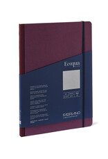 Ecoqua Plus Fabric Bound Notebook, Wine, A4, Blank