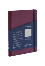 Ecoqua Plus Fabric Bound Notebook, Wine, A5, Blank