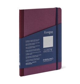 Ecoqua Plus Fabric Bound Notebook, Wine, A5, Blank
