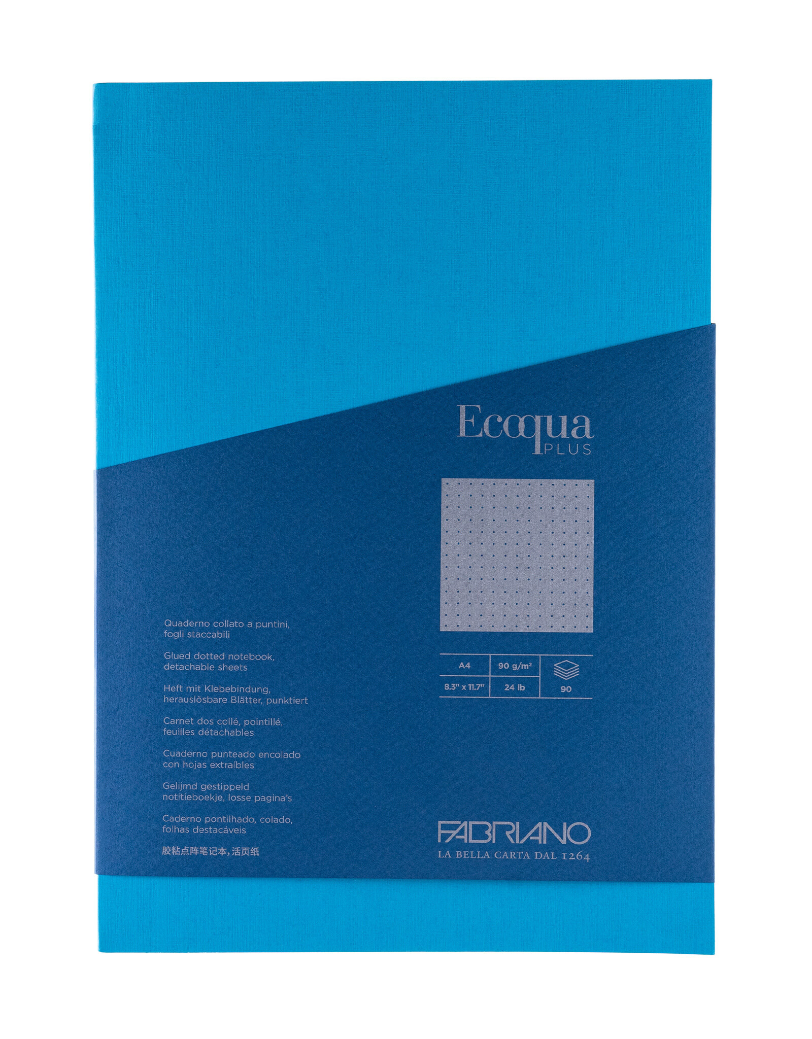 Ecoqua Plus Glue Bound Notebook, Turquoise, A4, Dotted