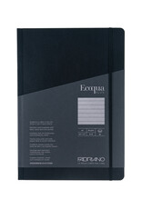 CLEARANCE Ecoqua Plus Fabric Bound Notebook, Black, A4, Ruled