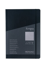 Ecoqua Plus Fabric Bound Notebook, Black, A4, Ruled