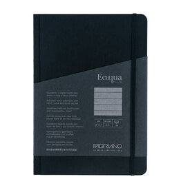 Ecoqua Plus Fabric Bound Notebook, Black, A5, Ruled
