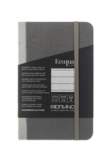 Ecoqua Plus Fabric Bound Notebook, Grey, 3.5” x 5.5”, Ruled
