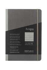 Ecoqua Plus Fabric Bound Notebook, Grey, A5, Ruled