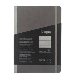 Ecoqua Plus Fabric Bound Notebook, Grey, A5, Ruled