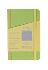 Ecoqua Plus Fabric Bound Notebook, Lime, 3.5” x 5.5”, Ruled