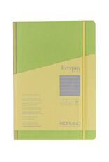 Ecoqua Plus Fabric Bound Notebook, Lime, A4, Ruled