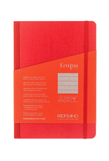 Ecoqua Plus Fabric Bound Notebook, Red, A5, Ruled