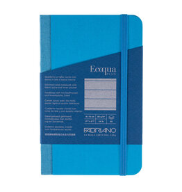 Ecoqua Plus Fabric Bound Notebook, Turquoise, 3.5” x 5.5”, Ruled