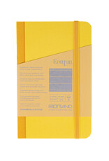 Ecoqua Plus Fabric Bound Notebook, Yellow, 3.5” x 5.5”, Ruled