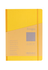 Ecoqua Plus Fabric Bound Notebook, Yellow, A4, Ruled