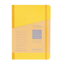 Ecoqua Plus Fabric Bound Notebook, Yellow, A5, Ruled