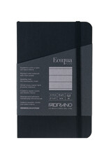 Ecoqua Plus Sewn Spine Notebook, Black, 3.5” x 5.5”, Ruled