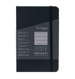 Ecoqua Plus Sewn Spine Notebook, Black, 3.5” x 5.5”, Ruled