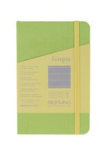 Ecoqua Plus Sewn Spine Notebook, Lime, 3.5” x 5.5”, Ruled