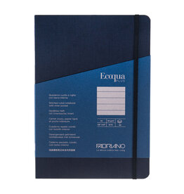Ecoqua Plus Sewn Spine Notebook, Navy, A5, Ruled